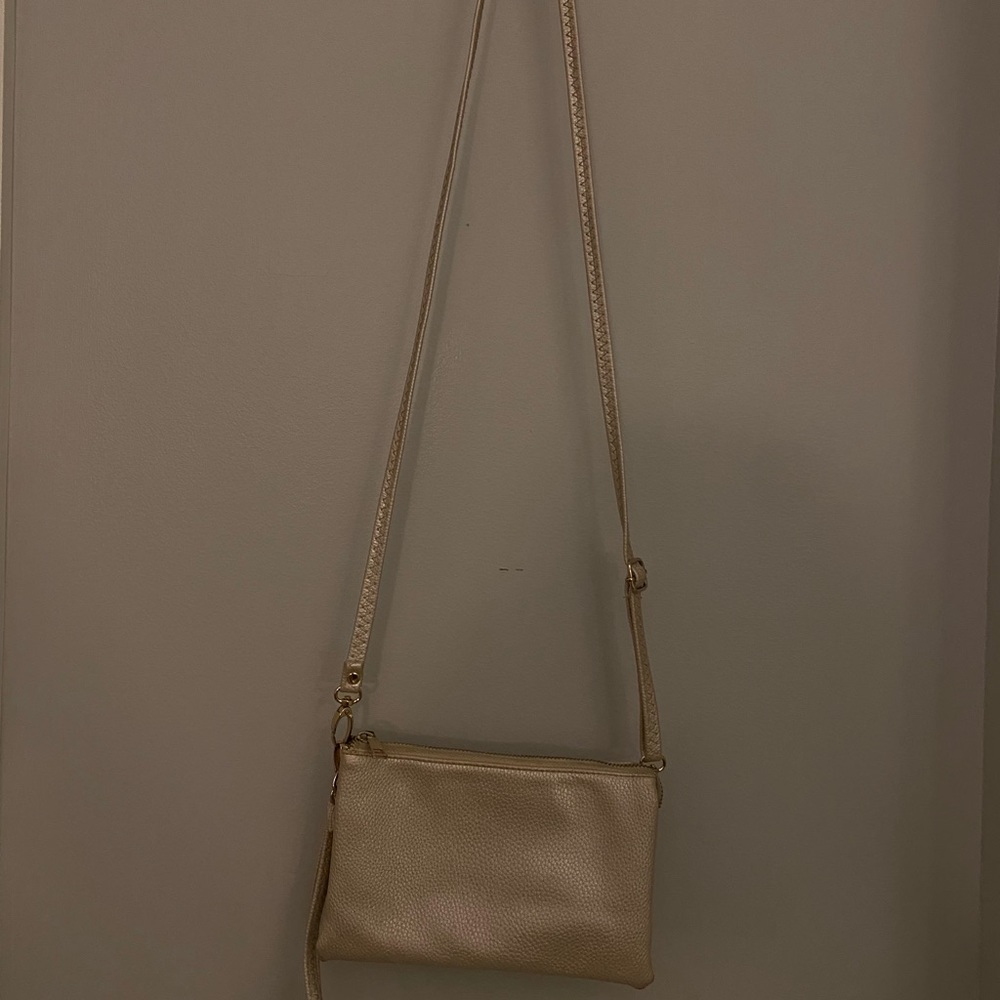 Champagne crossbody small bag